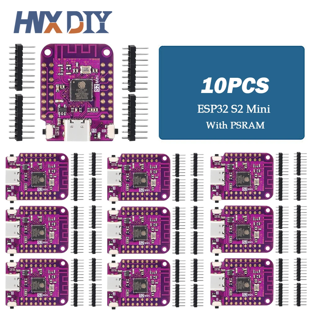 1-10pcs ESP32 S2 Mini V1.0.0 WIFI IOT Board based ESP32-S2FN4R2 ESP32-S2 4MB FLASH 2MB PSRAM MicroPython Arduino Compatible