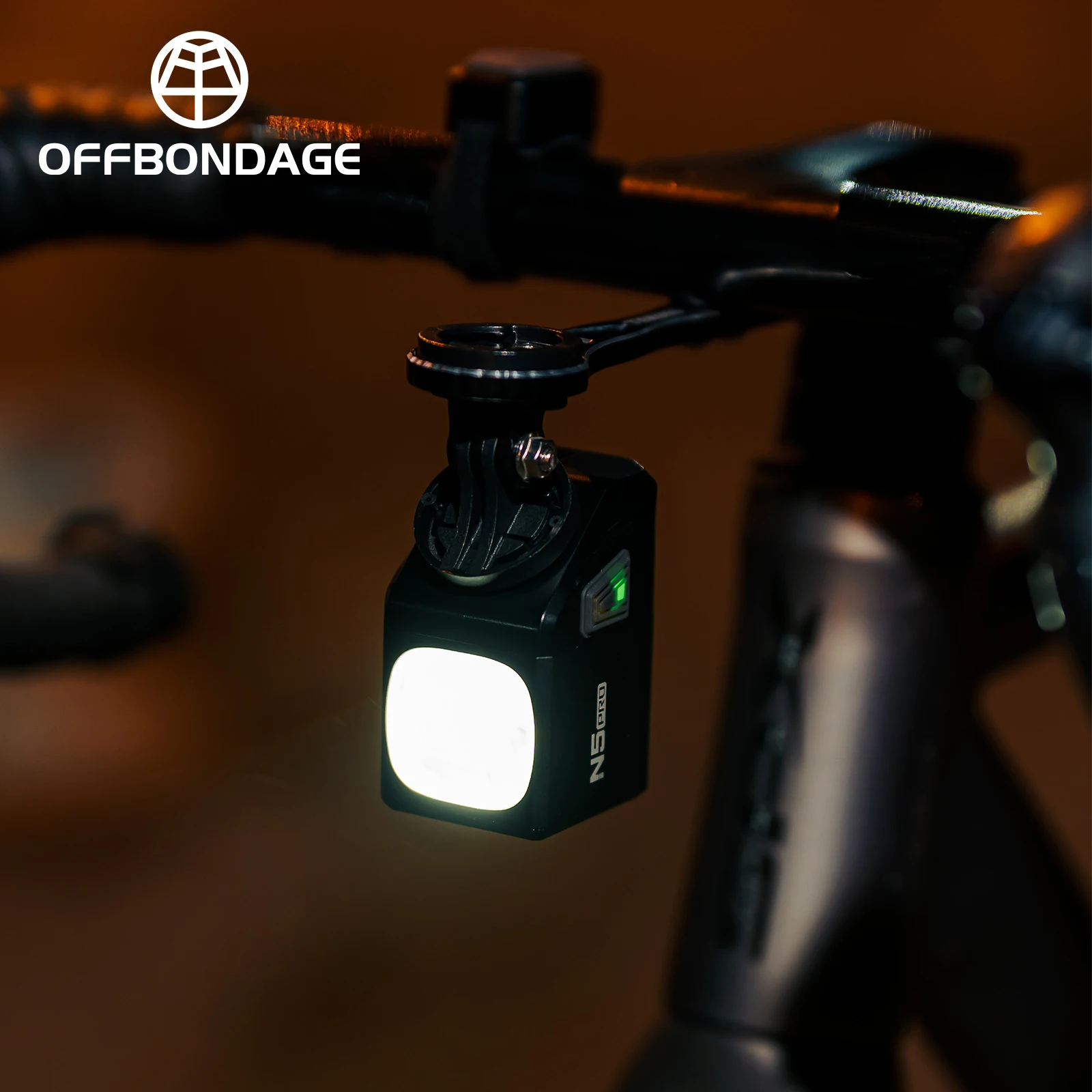 OFFBONDAGE 1000LM Bike Light Front Lamp TypeC Rechargeable LED 5000mAh Bicycle Light Waterproof Headlight Bike Accessories