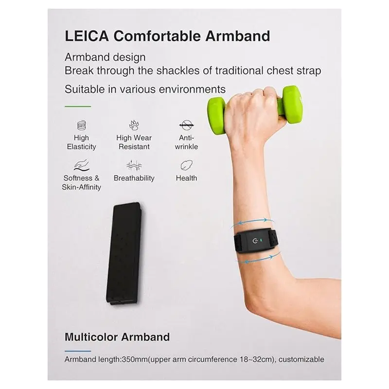 A89E-Heart Rate Monitoring Armband, Heart Rate Sensor, IP67 Waterproof Rating, ANT+ Bluetooth, 60-Hour Battery Life.