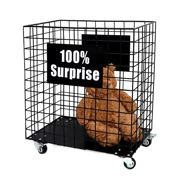 Wrought iron dirty laundry basket student toy storage basket hotel clothes sock box tabletop oversized with wheel rack
