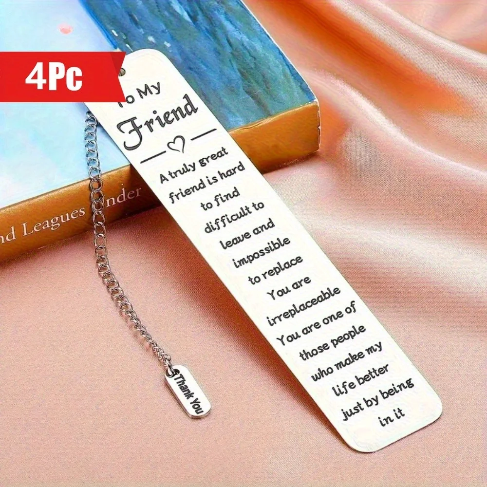 ที่คั่นหนังสือ 2/4 ชิ้น ของขวัญสำหรับครู ที่คั่นหนังสือโลหะแกะสลัก ของขวัญวันหยุดสำหรับเพื่อน!