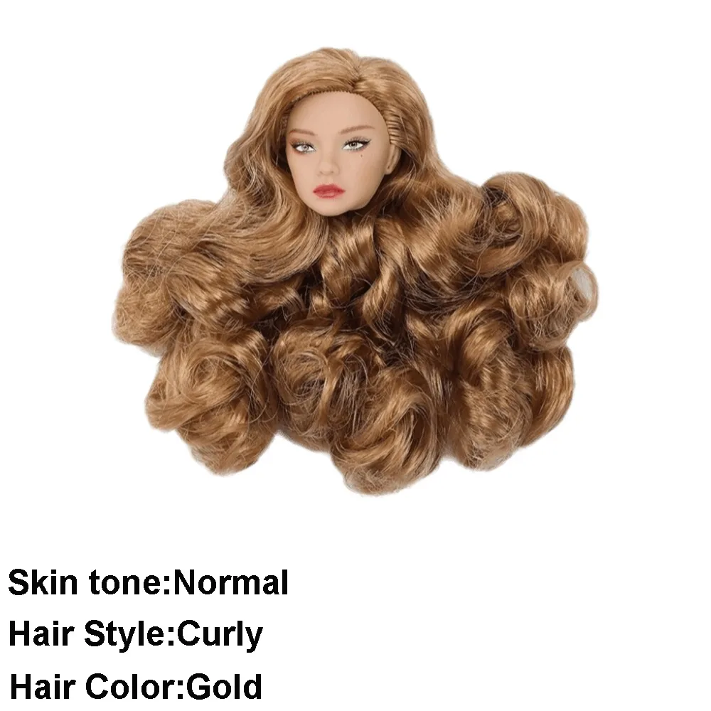 Accessories European Face Head Long Hair White Normal Tan Skin Practice Makeup Head Fashion Head for 11.5 Inch BJD Body