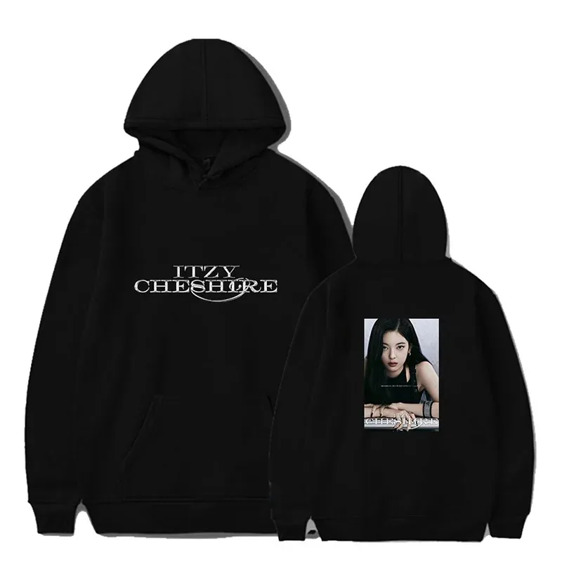 ITZY Cheshire Hooded Sweater for Men and Women, Casual Pullovers, Korean Style, KPOP, Ryujin, Yeji, Yuna, Lia Merch, Autumn