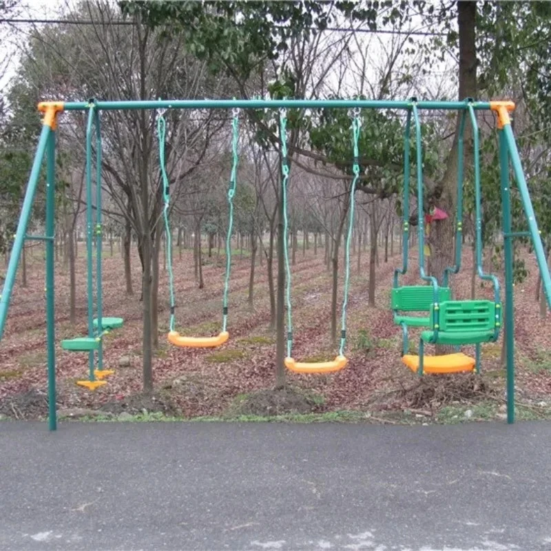 New Swing With 6 Seats Kids Metal Swing Sets Outdoor Equipment Play Sets