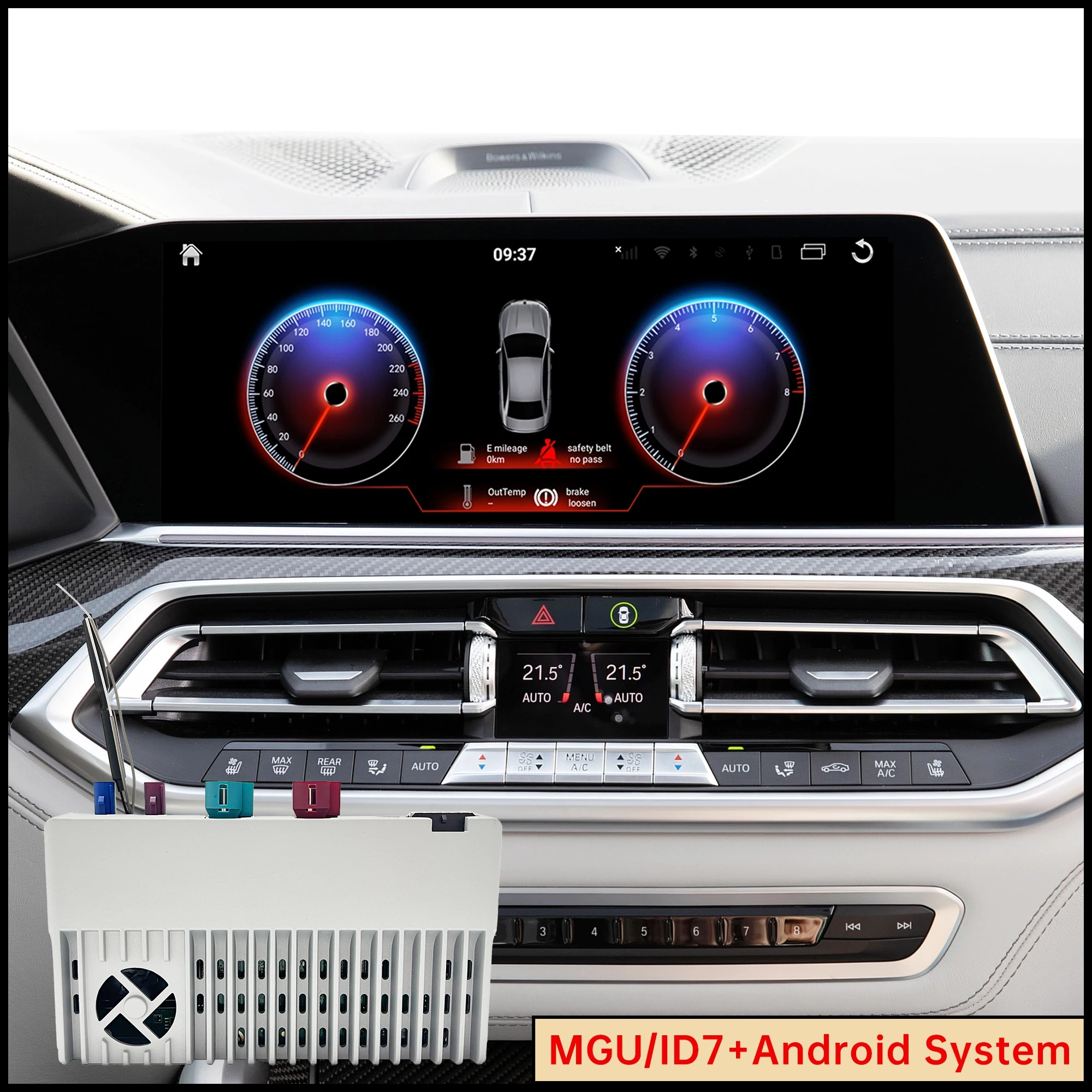 

For BMW CarPlay retrofit for X5 G05 id7 Android Auto adapter full screen to 10.25 mirror, Netflix Prime video watch tv sho
