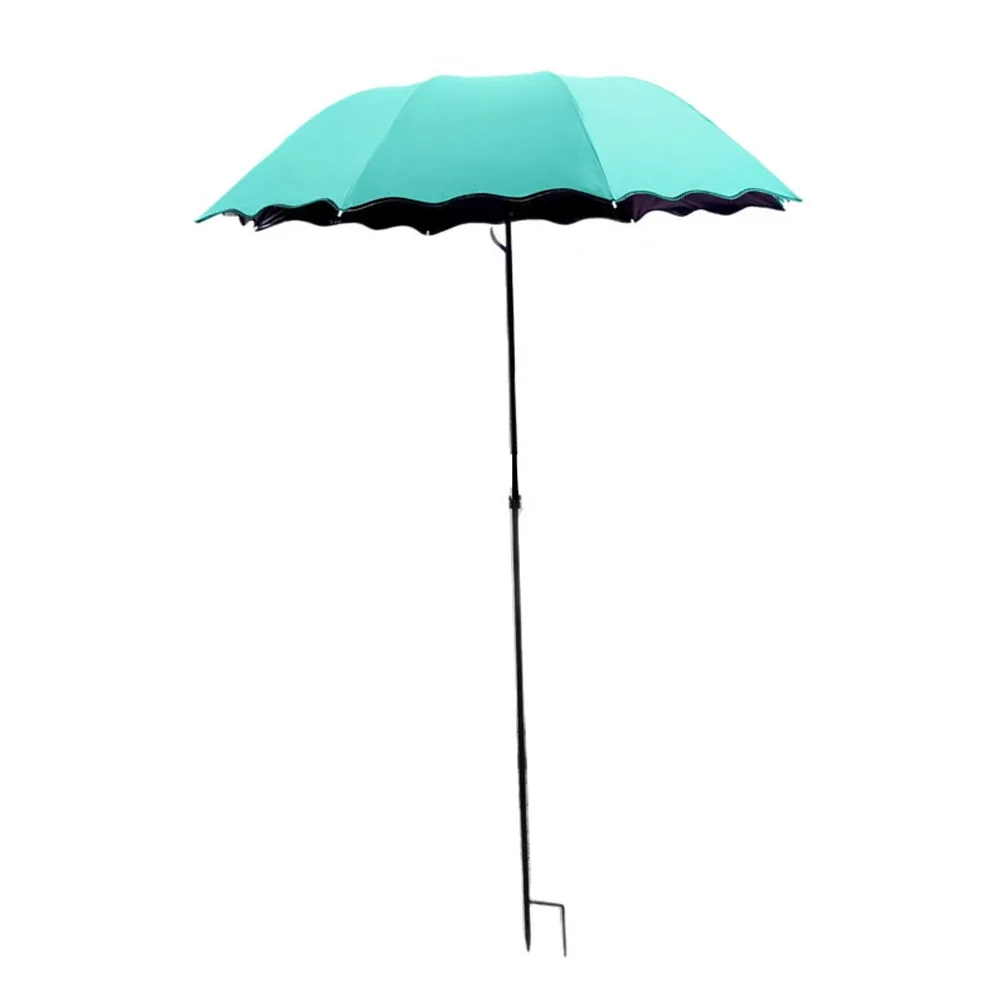 95cm Large Plant Shade Umbrella Metal Stake Weatherproof Cloth Garden Sun Shade Sun Protection UV Protection Fishing Umbrella