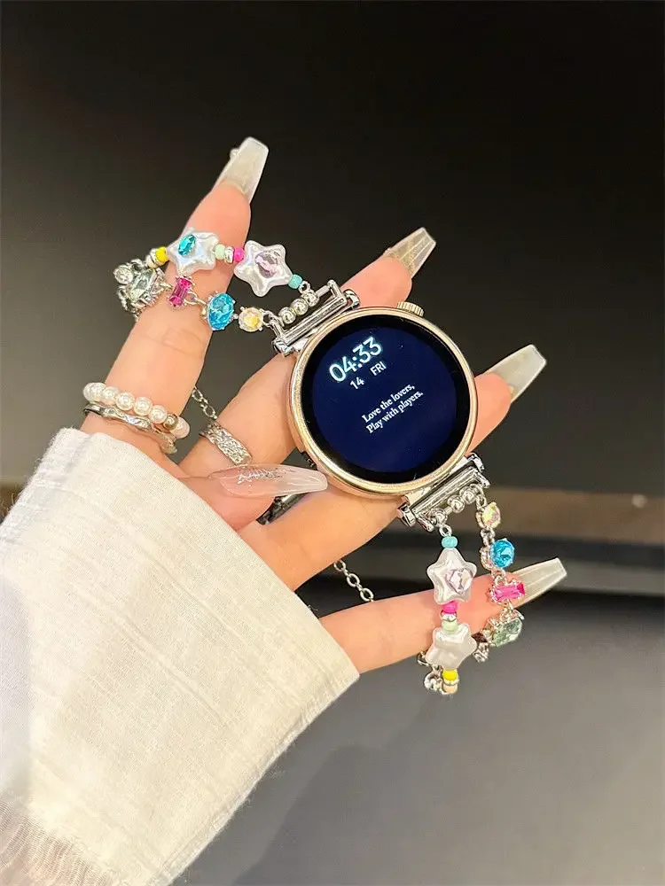 Baroque Pearl Diamond Katie Hollow Strap Suitable for Huawei GT5/GT5 Pro/GT4/GT2/3/4 22mm/20mm/18mm Strap