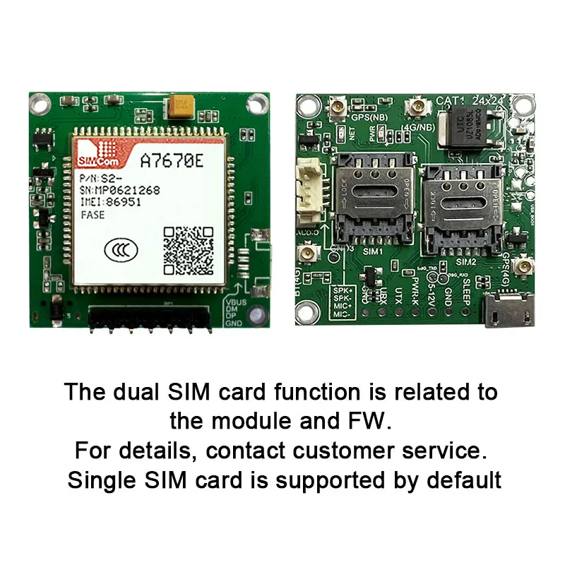 SIMCOM A7670 A7670E A7670E-FASE Development Core Board CAT1 LTE 4G 2G GNSS Voice Module Function Board Europe/Middle East/Africa