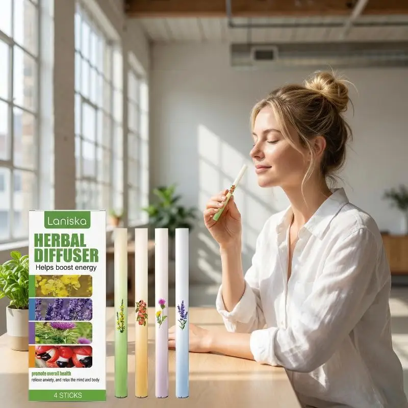 

Набор из 4 ароматических ручек-диффузоров для расслабления и очищения легких: освежающий аромат для улучшения дыхания и настроения