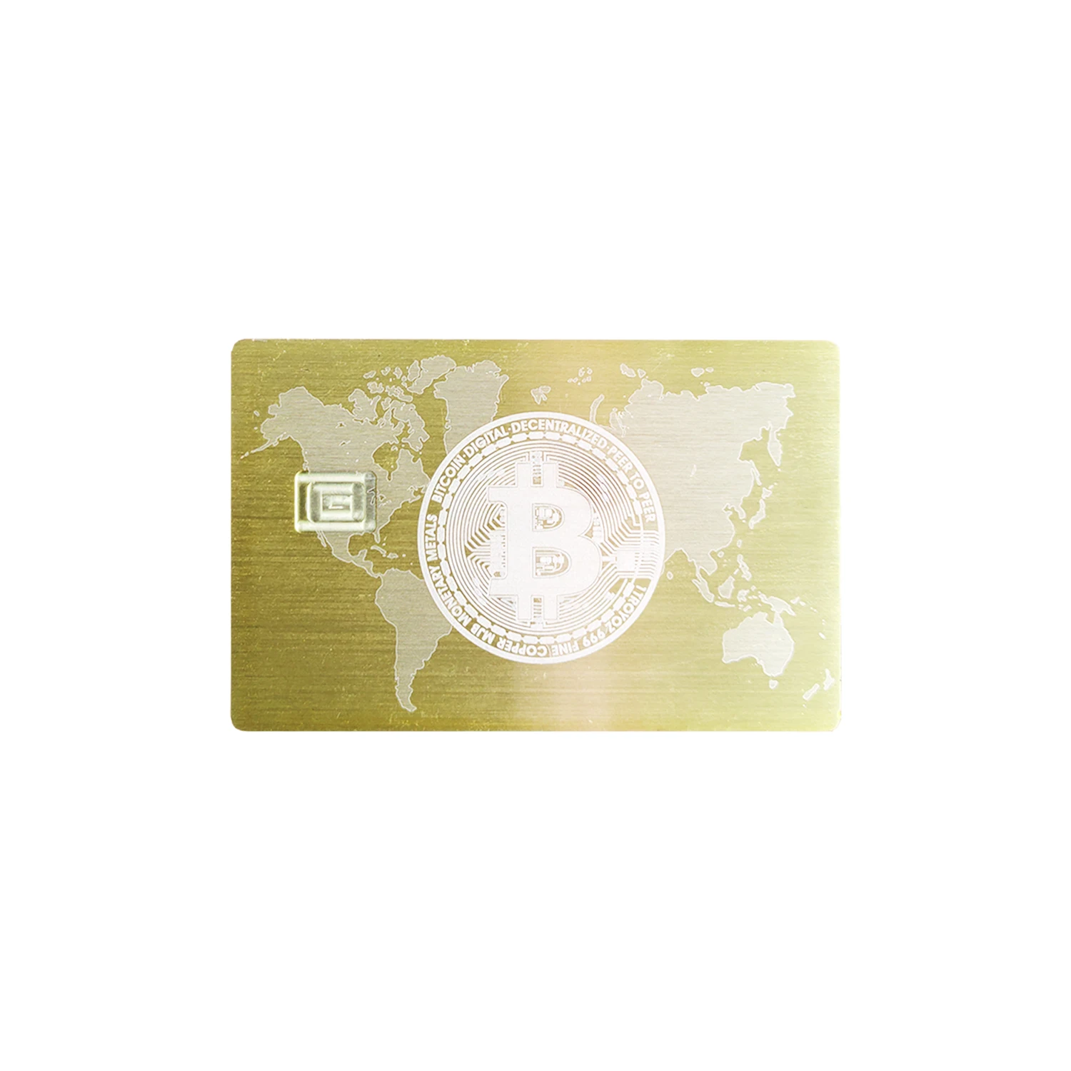 Luxury Metal Gift Card with Exclusive Bitcoin Design - Credit Card Size, Limited Edition!