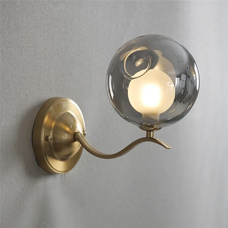 Nordic Creative Wall Lamps LED G9 Color Glass Wall Lights Modern Minimalist Living Bedroom Bedside Lamp Indoor Lighting Fixtures
