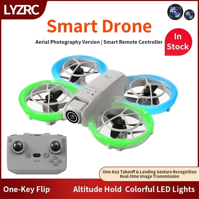 L108 Mini Drone 4K HD Camera Quadcopter, 360° Flip Anti‑Collision Color Light RC Drone Toy Gift for Kids Beginners