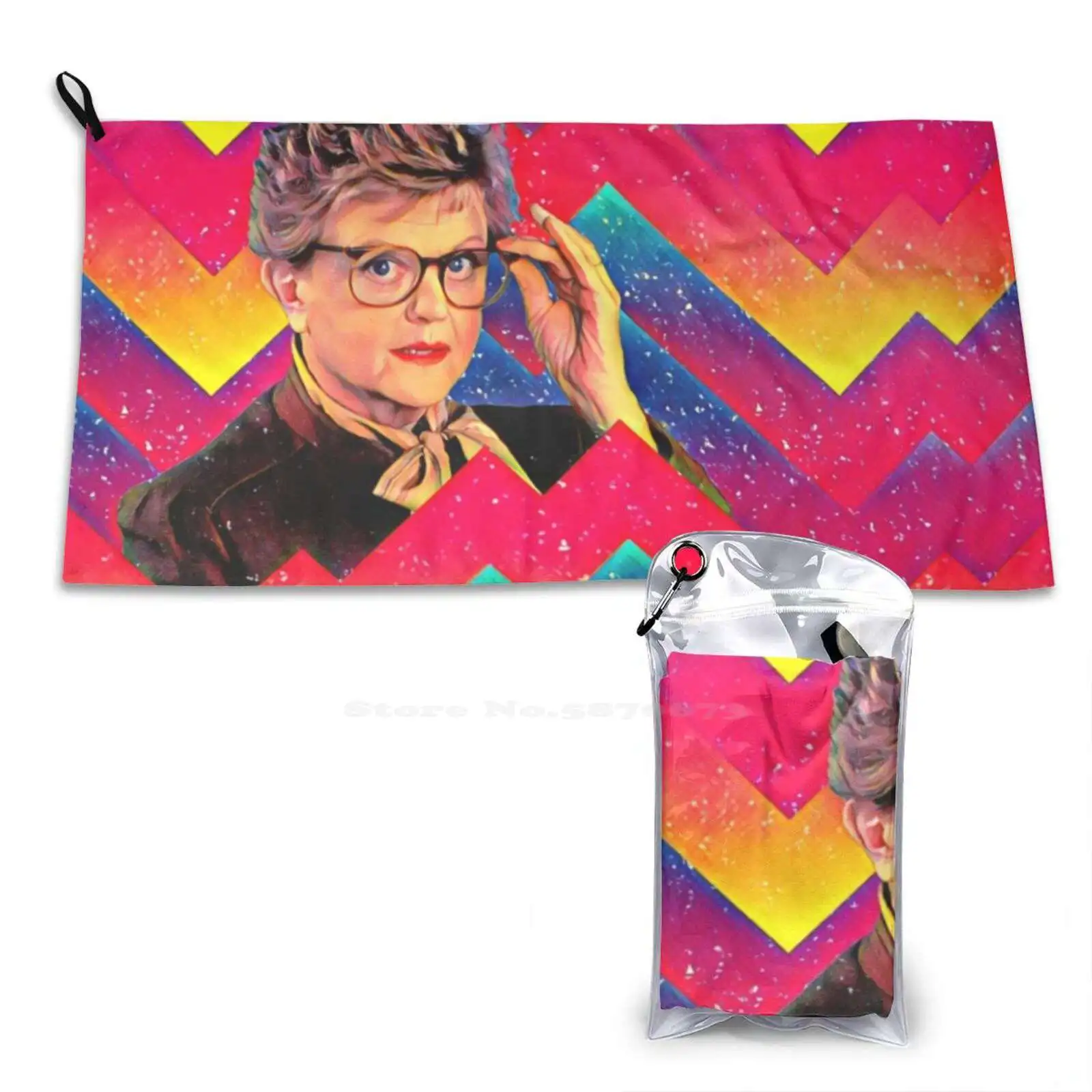 Yas To The Queen Fletcher Large Bath Towel Beach Towel Sunscreen Blanket Fletcher Jb Fletcher Murder She Wrote Angela Lansbury