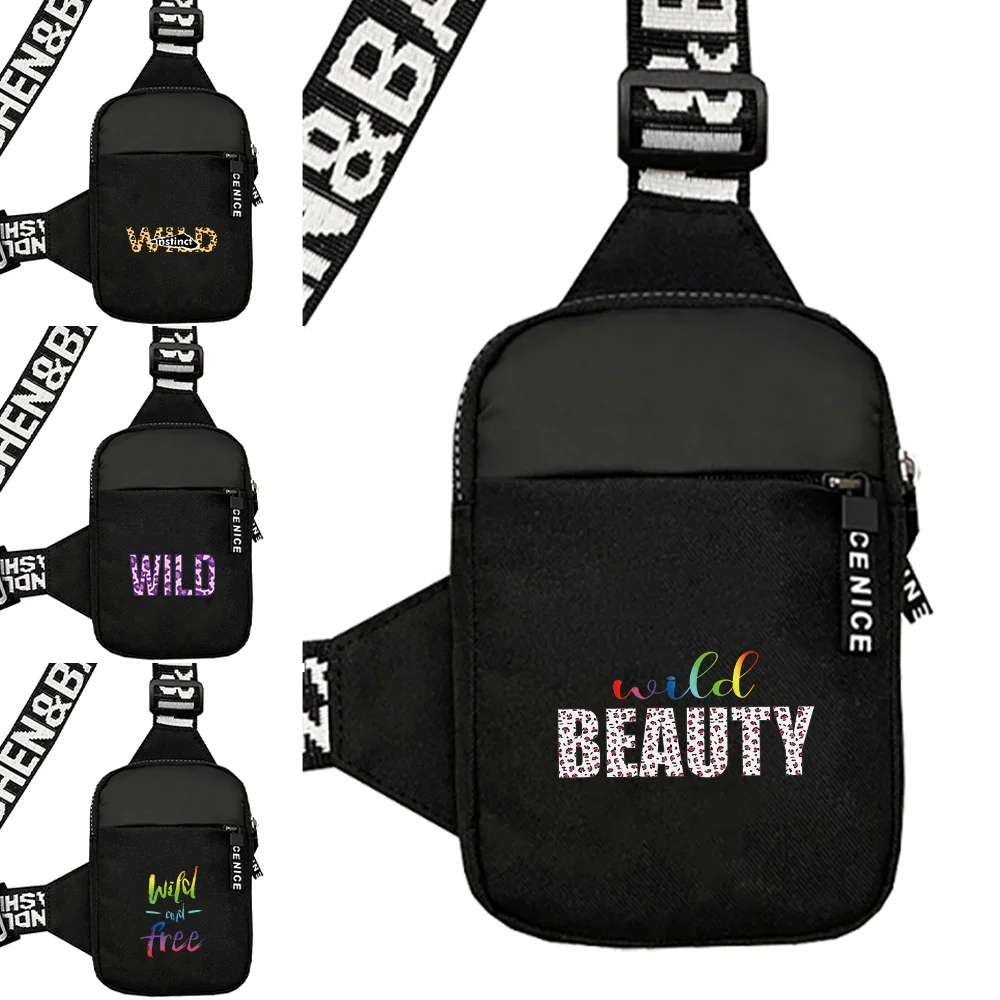 Chest Pack for Travel Hiking Large Capacity Casual Shoulder Wild Printing Series Fashion Trendy Multi-functional Chest Bag