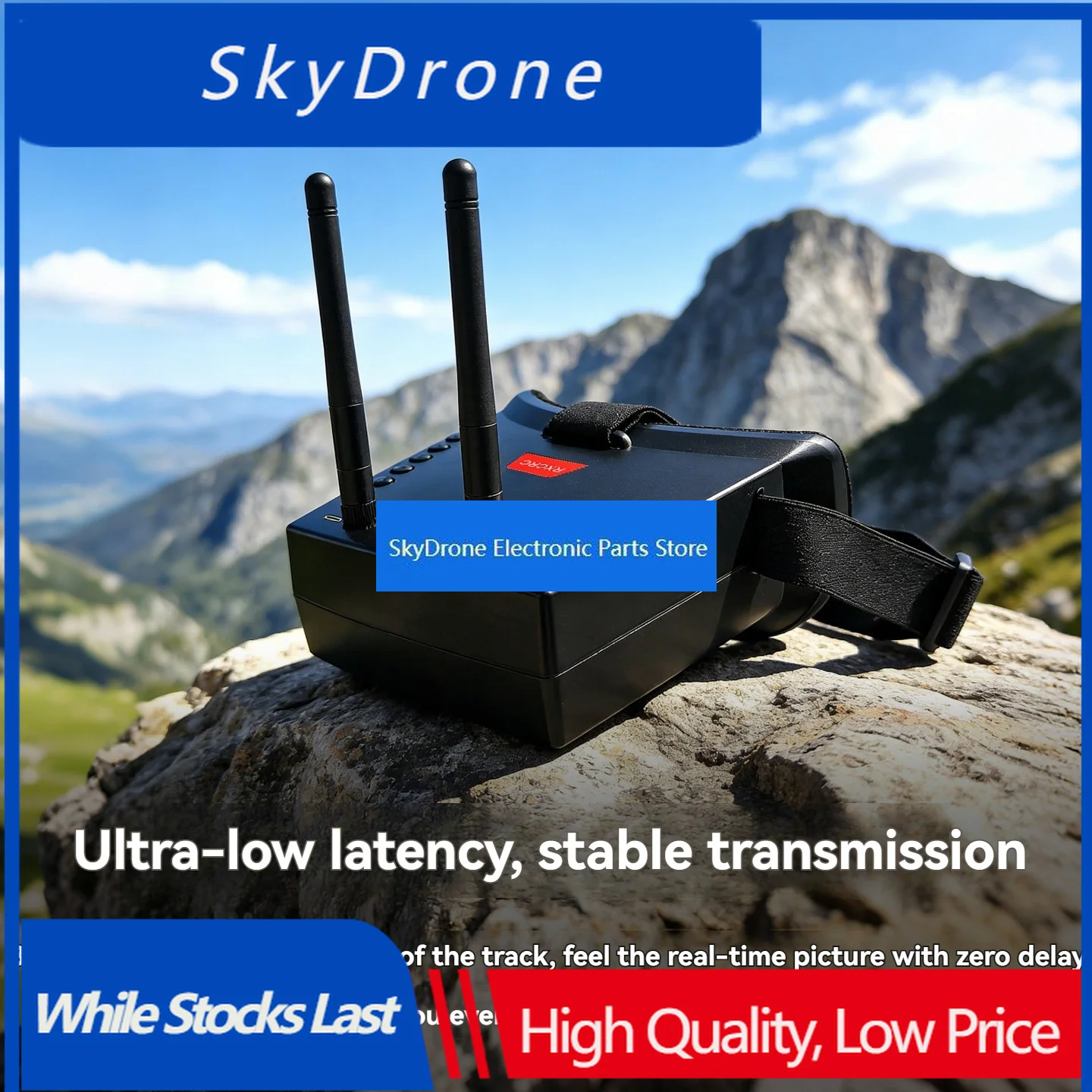 SkyDEl5.8G FPV Goggles 3 Inch Display 480*320 Resolution 56CH Head Mount Video Glasses Stable Signal Clear Image FPV Accessory P