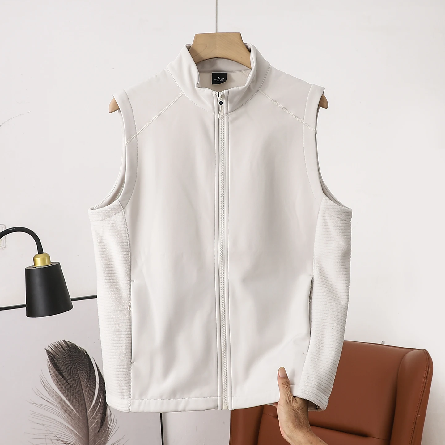 Fall/Winter style stand-up collar soft-shell jacket with outdoor functional waterproof and breathable fleece composite jacket
