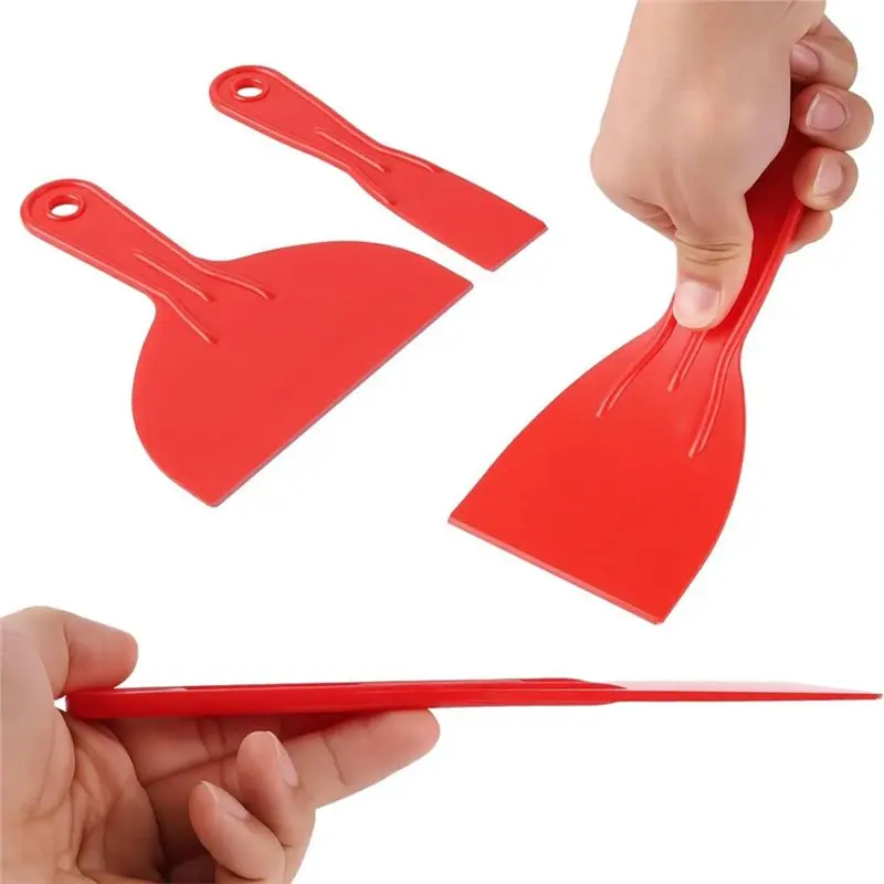 FYBL-For Spackling Tools-Plastic Putty Knife Set, 6Pcs Red Scraper 1.5