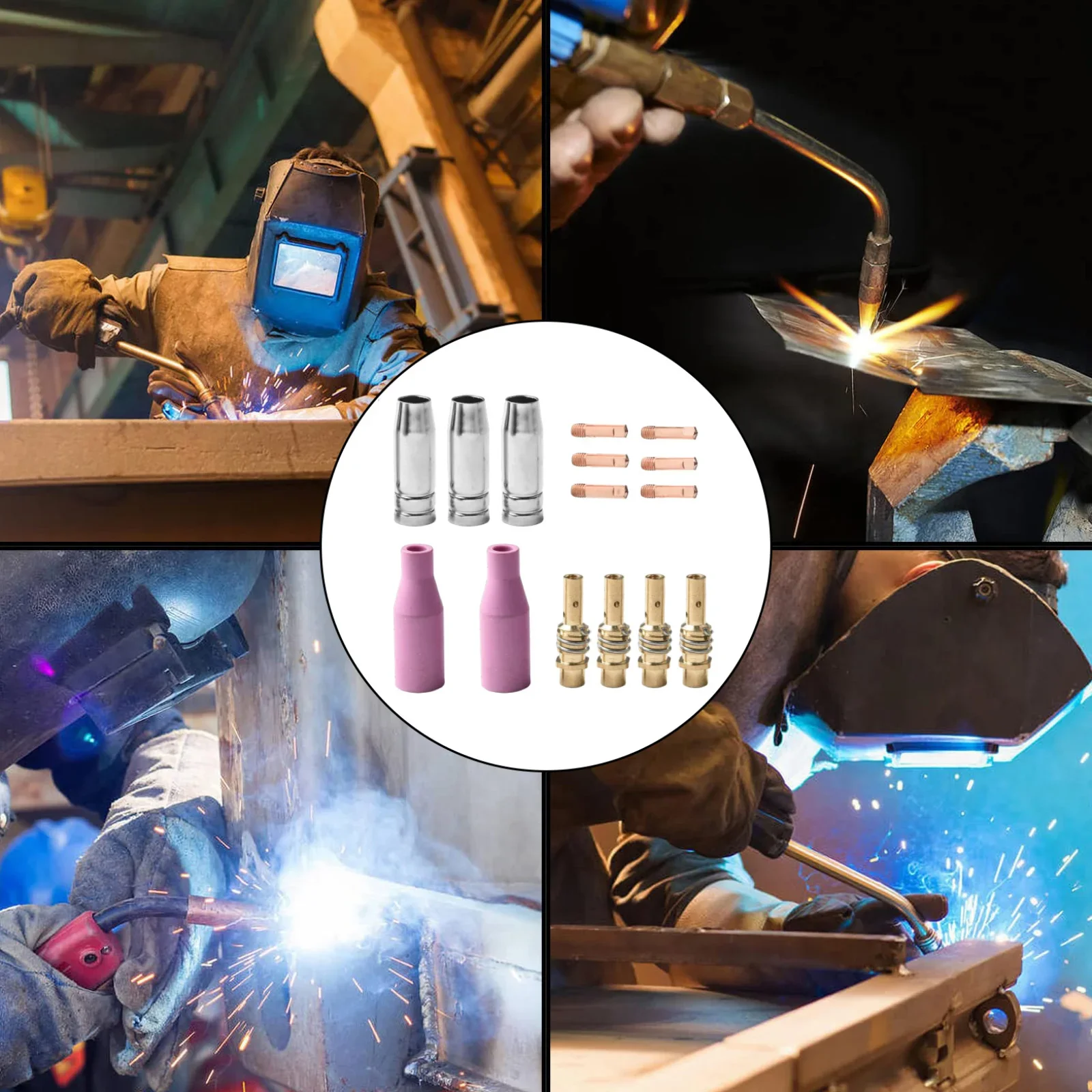 

Metal Fabrication 15AK Welding Tips Heat Resistant Nozzles Innovative Nozzle Design Replacement Components Stable Connection