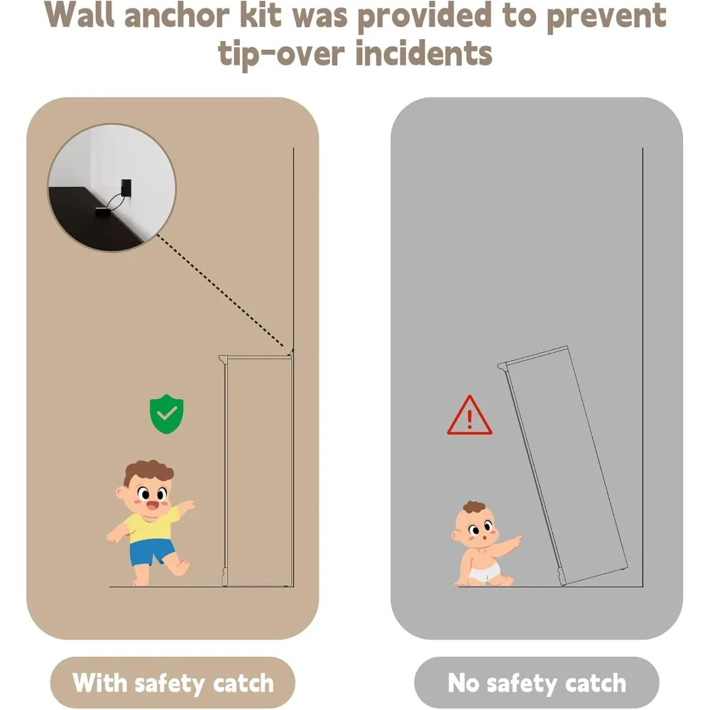 Rak Buku Tinggi 43 Inci, Penyimpanan Terbuka Rak Buku 3 Tingkat, Furnitur Dalam Ruangan Berdiri Lantai Lebar 33 Inci, Kotak Buku untuk Sekolah Rumah