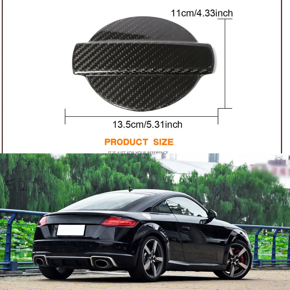 Dry Carbon Filler Water Tank Cover Engine Oil Lid Cap Cover  Retrofit For Audi Quattro TT TTS TTRS Coupe 2 door Fuel Tank