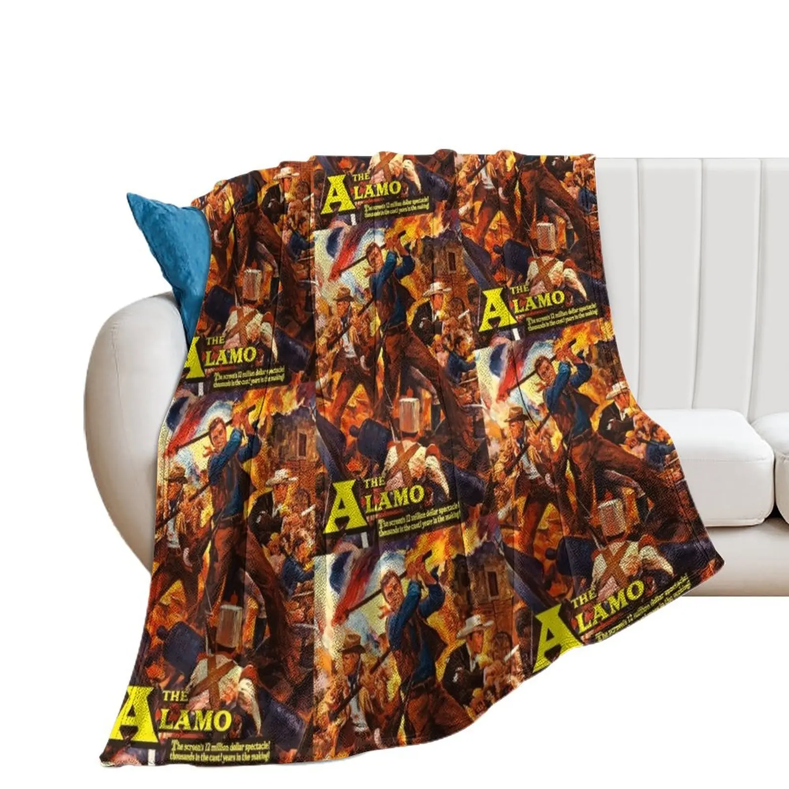 The Alamo (1960) Poster Throw Blanket Single Weighted Luxury Thicken Flannel Blankets