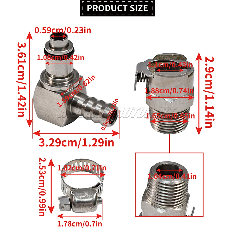 1 Set Fuel Pump Quick Release Metal Connector Silver New For BMW R1200GS ADV R1200RT S1000RR K1200R K1300R K1600GTL HP4 RnineT