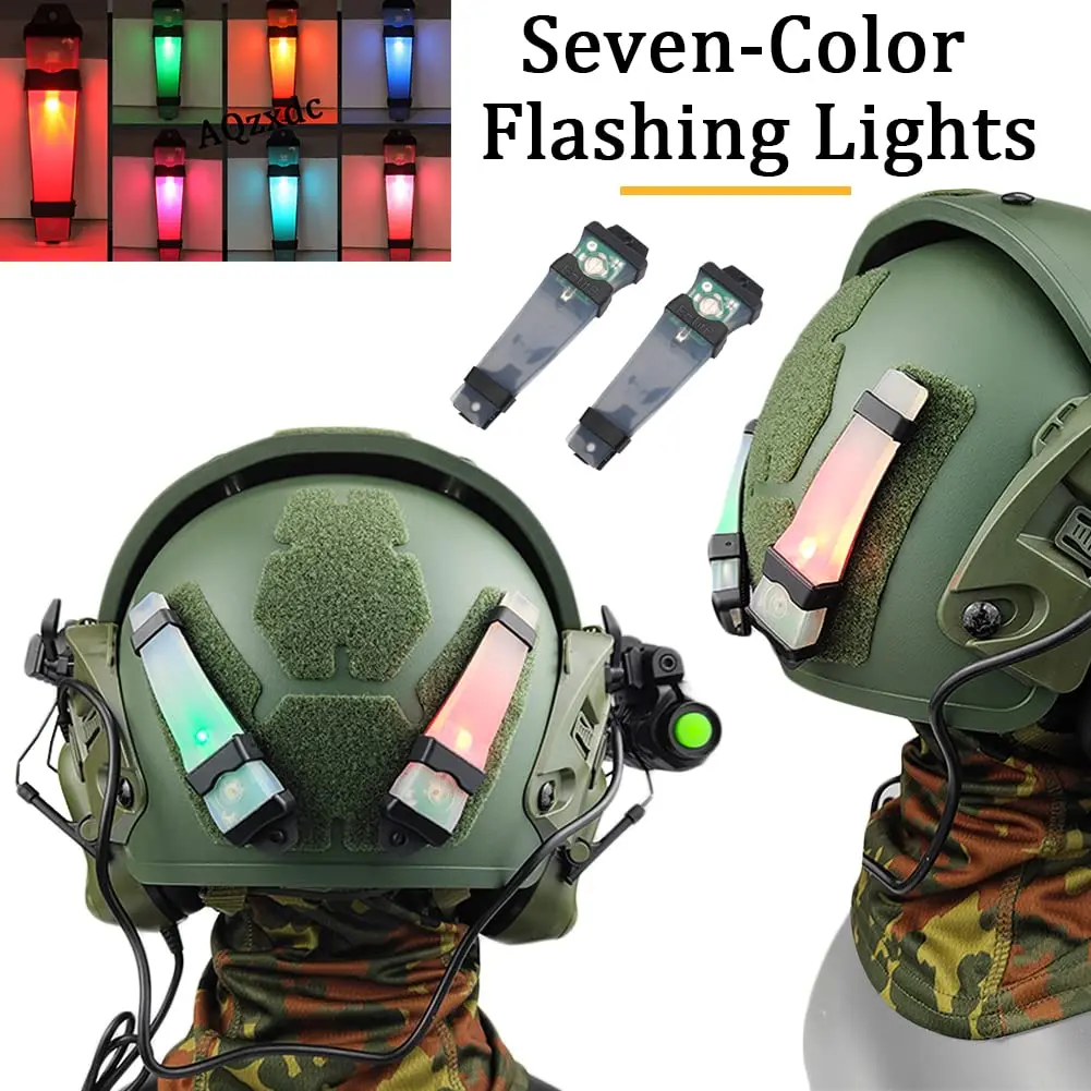 Military AF Replica Helmet, With Tactical Noise Cancelling Headset, Flashlight, Goggles, Flashing Lights, Balaclava