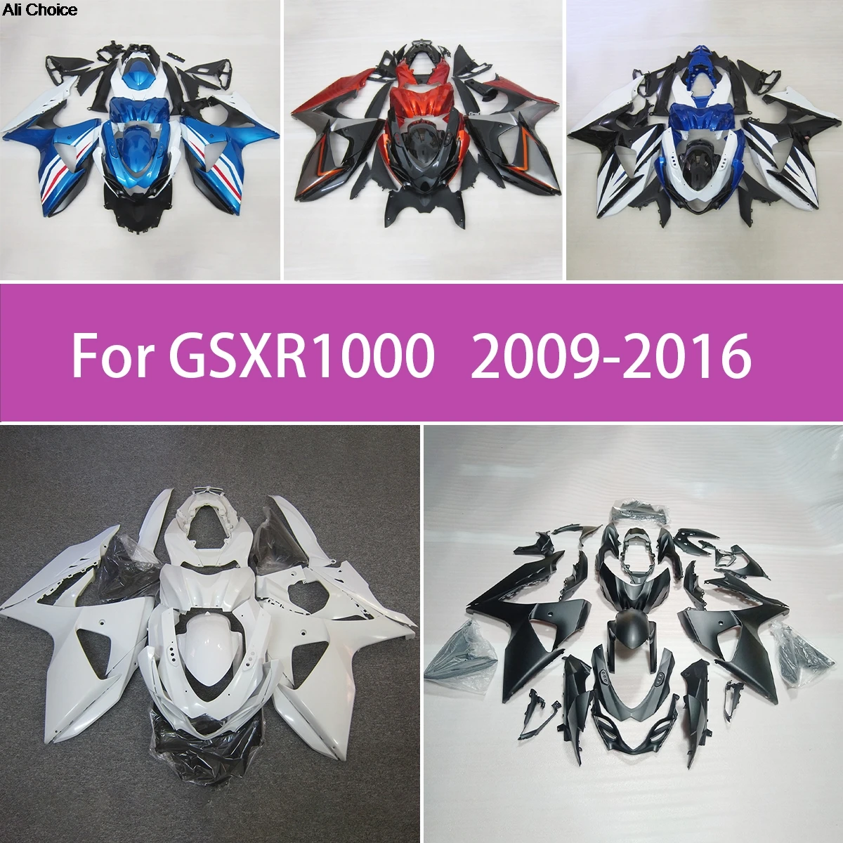 Motorcycle Fairings 2009-2016 GSXR1000 Durability ABS Injection Fairing Kit For Suzuki 09-16 GSXR 1000