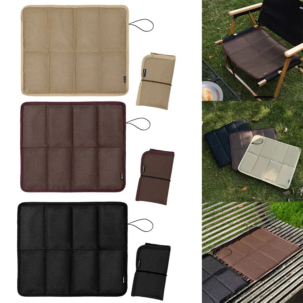 وسادة مقعد قابلة للطي للتخييم، وسادة تخييم خفيفة الوزن، وسادة جلوس محمولة مريحة من القطن اللؤلؤي، سهلة الحمل