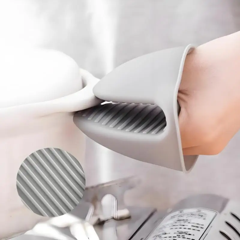 2 قطعة قفازات الفرن سيليكون مقاومة للحرارة قرصة قفازات مكافحة السمط عدم الانزلاق قفازات مقاطع وعاء حامل الطبخ الخبز قفازات الفرن