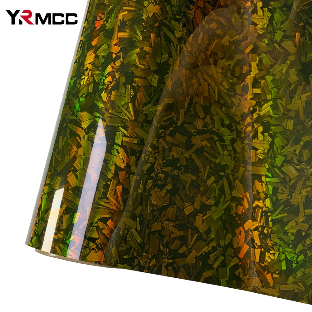 

145cmx200cm Sticker for Car Wrapping Vinyl for Motorcycle Universal Carbon Fiber Laser Glod Exterior Styling Rainbow Roof Hood