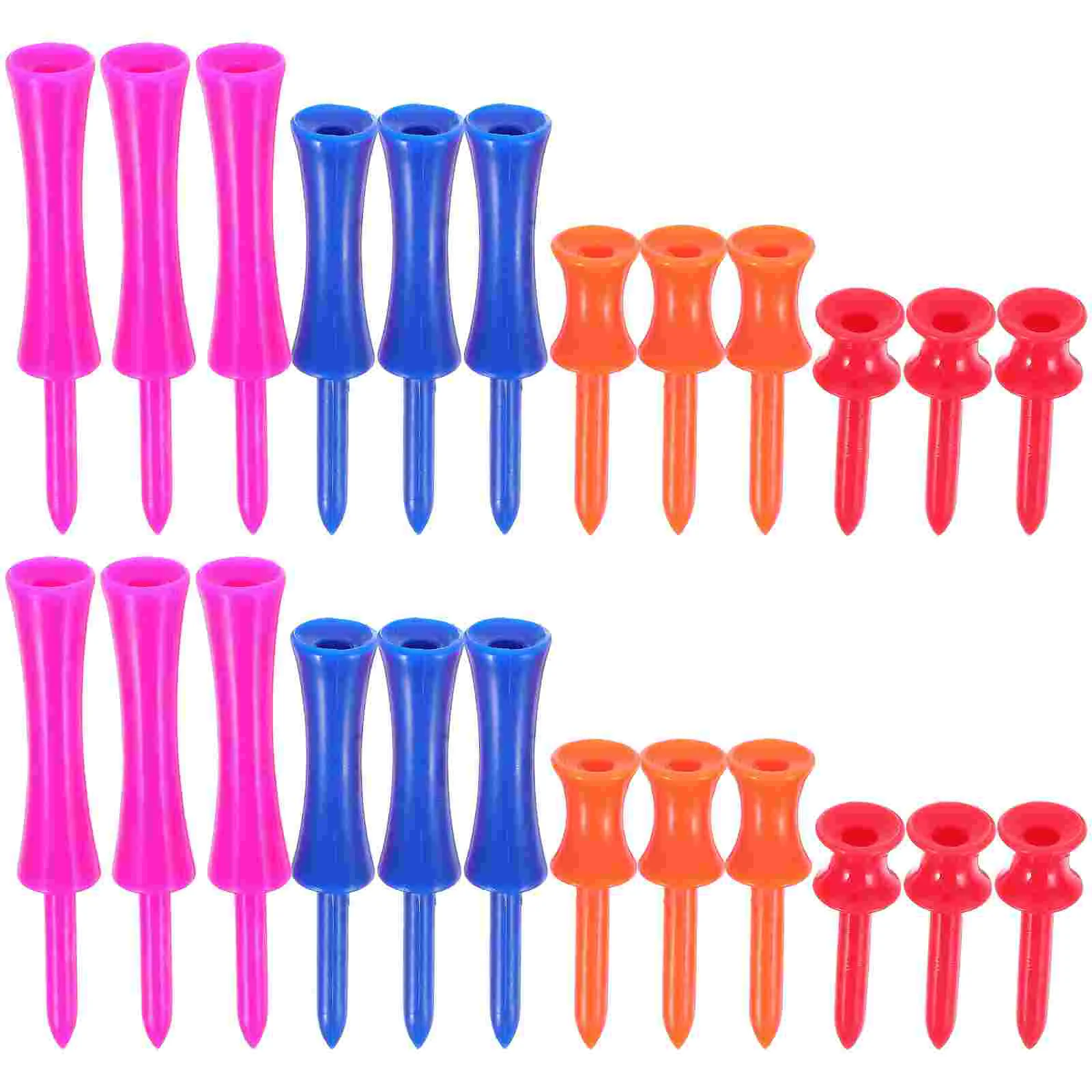 

40pcs 4 Sizes Plastic Step Tees Training Accessories Plastic tee castle tees Double deck tee tees set