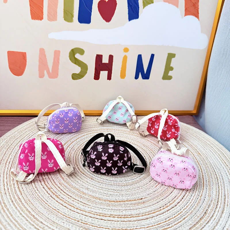 für Labubu Mini Umhängetasche Rucksack Tasche Dress Up Plüschtier für 17 cm Labubu Puppenzubehör Puppenhaus Hängehals Zubehör