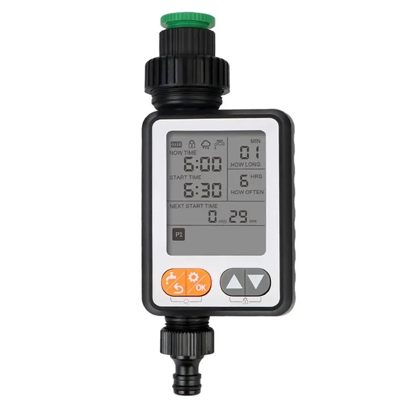 AS60-Automatic Manual Mode Irrigation Controller Rain Sensor Garden Watering Timer Multiple Program Battery Operated