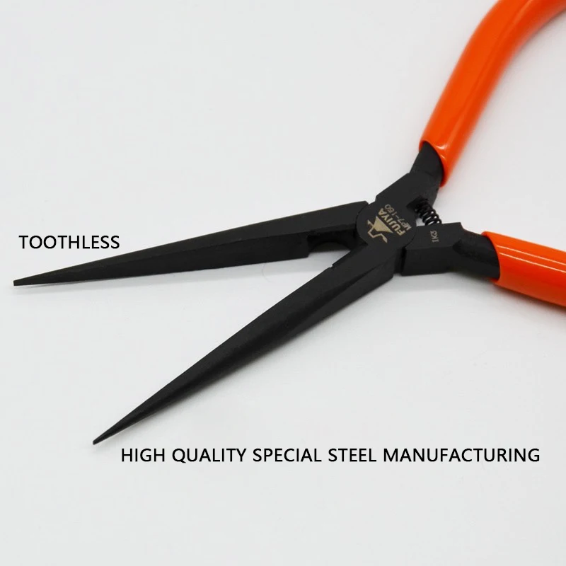 FUJIYA MP7-150 Minitech Tweezer Long Nose Pliers MP8-150 Toothless Bent Nose Pliers Electrician DIY Precision Electronic Pliers