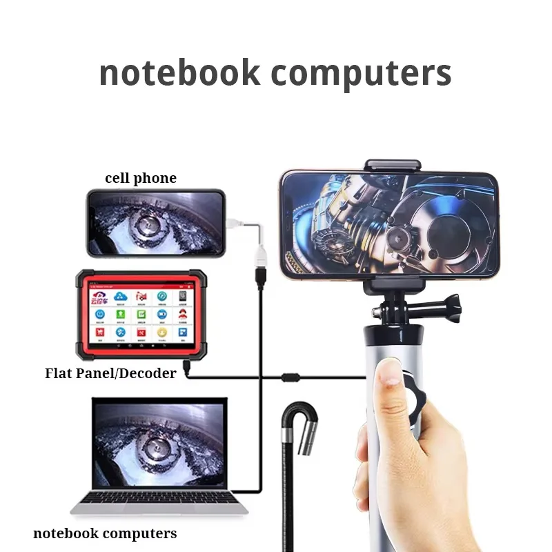 Portable Full High Definition Industrial Endoscope Camera System LED USB Signal Amplifier, Sewer Inspection CMOS IP67 Waterproof