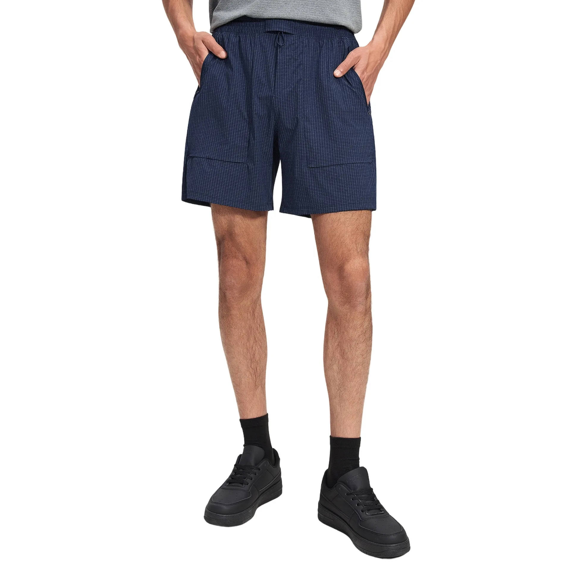 Lemon Men's Summer Casual Sports Shorts High Waist Drawstring Loose Quick Drying Breathable Running Fitness Cycling Shorts