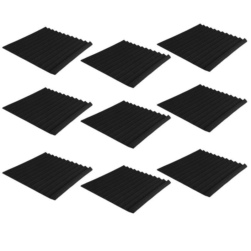 Panel de pared de algodón ignífugo, absorbente de sonido, 50 piezas, 12 ranuras