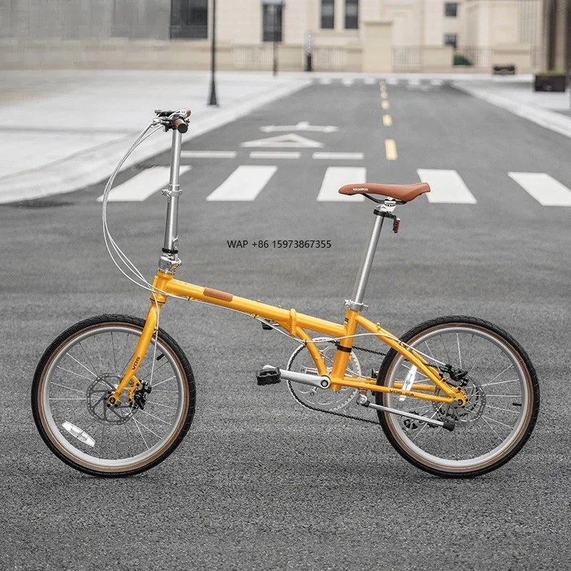 

ROCKBROS 20 Inch Folding Bike Chrome-molybdenum Steel Bicycle Ultralight Mini Compact for City Tour Foldable Bike