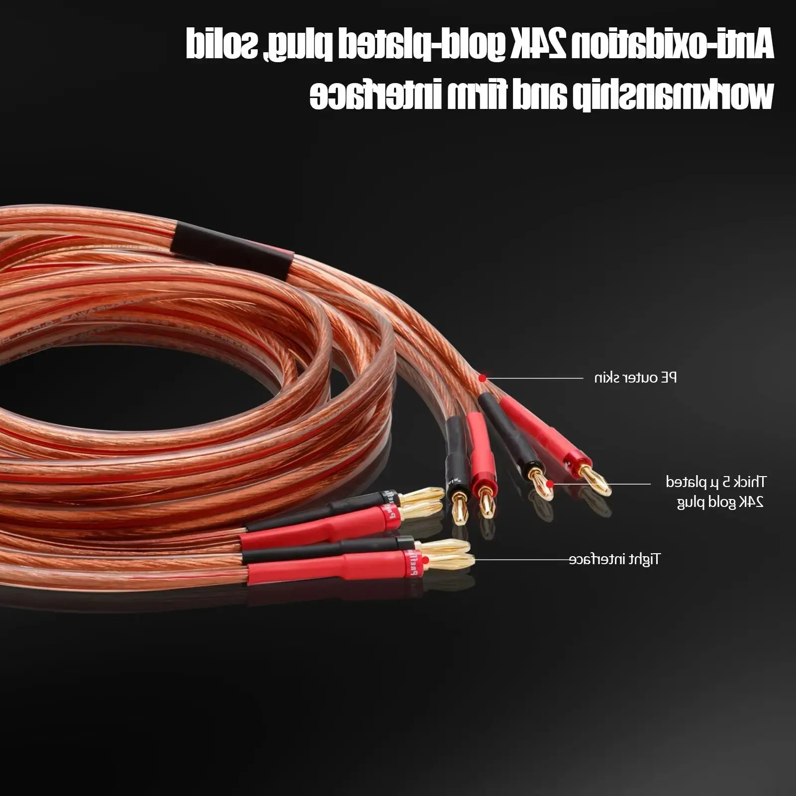 Paar audiophile Lautsprecherkabel MAKURAWAS G5 Biwire Lautsprecherkabel HiFi-Systeme Y-Stecker Banane