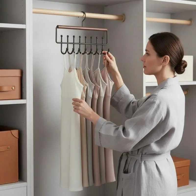 Wooden Hat Hanger Organizer Rack 1Pcs with Hooks Multiuse Storage for Caps Belts Ties Perfect for Wall Door Closet Entryway