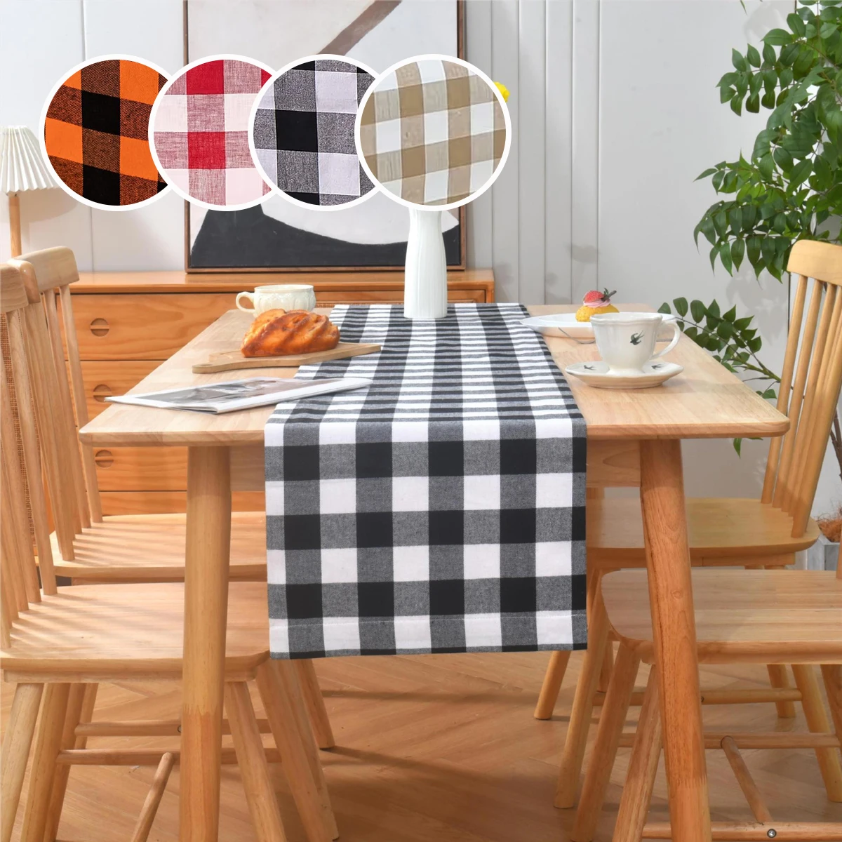 Checkered Party Decoration Tablecloth Square Rectangular Table Flag Minimalist Restaurant Decoration Picnic Table Flag