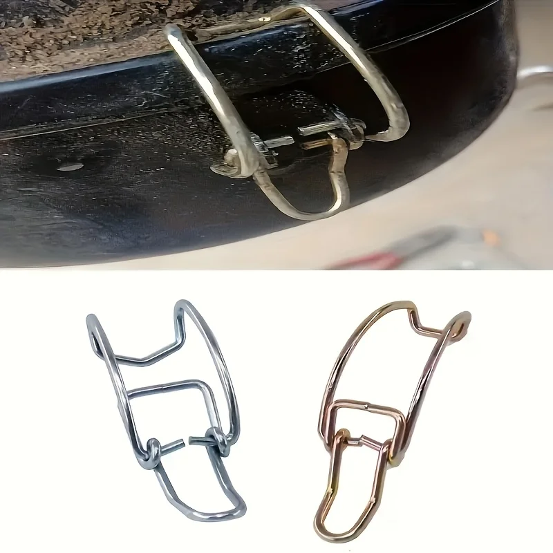 2pcs Metal Car Air Filter Clamp - Safety Retaining Spring Clip with Hook for Most Cars
