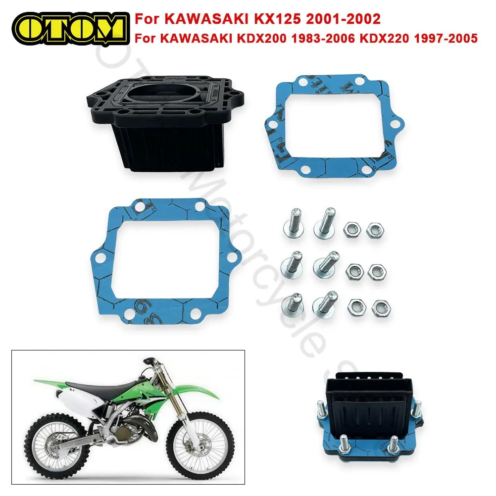 For KAWASAKI Motorcycle Intake Reed Valve Carbon Fiber Gaskets Assy V4R13G VFORCE Cage System KX125 KDX200 KDX220 12021-1067