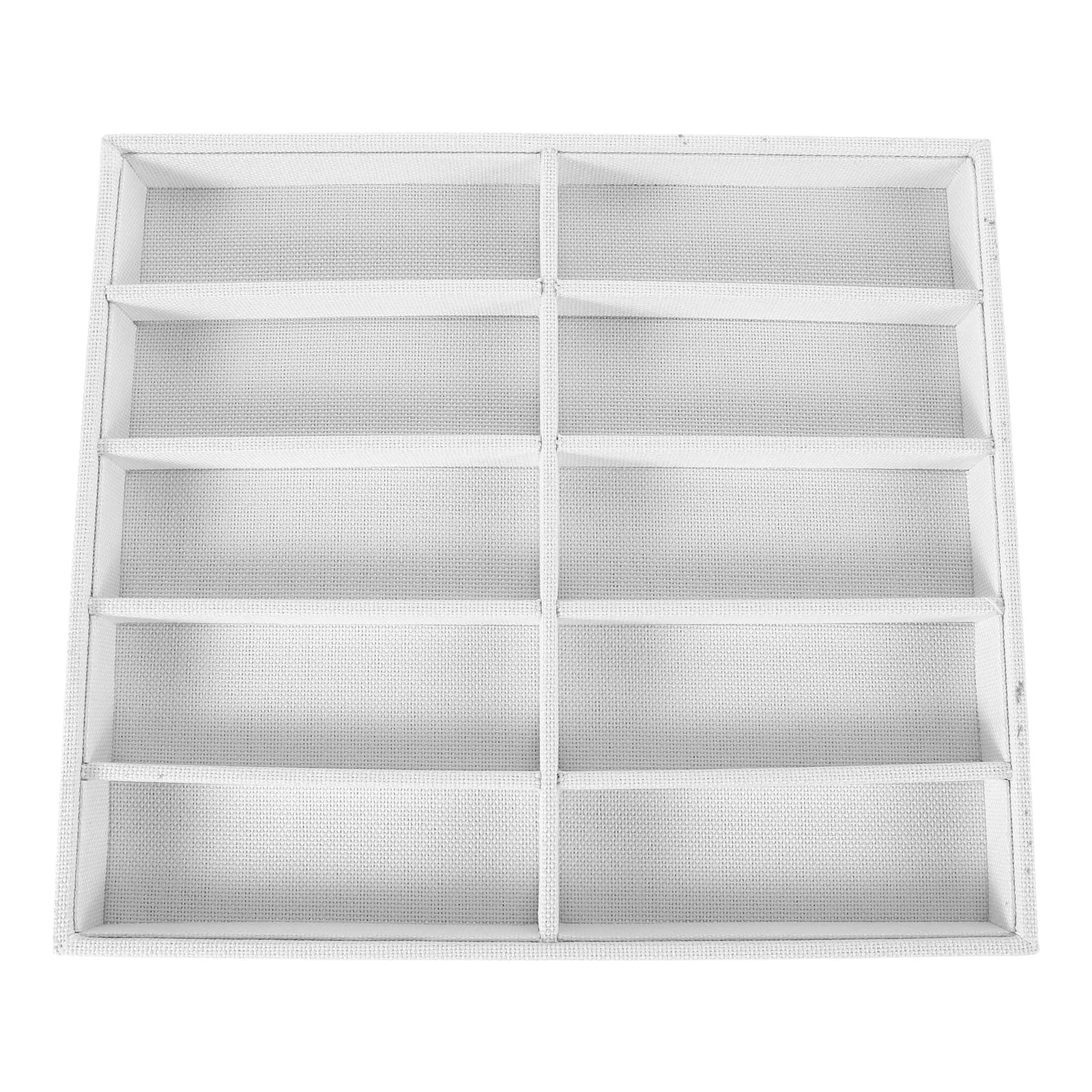 10 Slot Linen Eyewear Display Case Portable Sunglasses Rack for Retail Exhibitions Stylish Glasses Storage Box