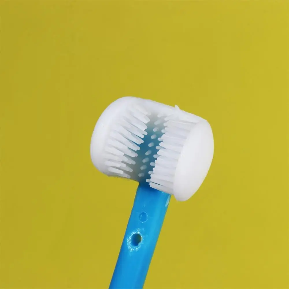 Higiene Limpiador de salud bucal Edad 2-12 Cepillo de cuidado bucal envuelto en forma de U Cepillo de dientes Cepillo de dientes de tres lados Cepillo de dientes para niños