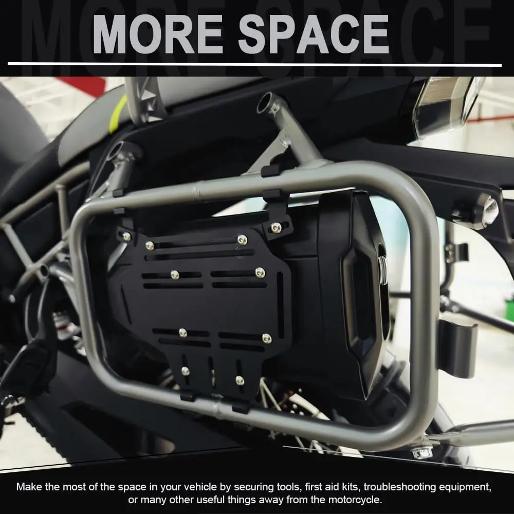 Motorcycle Universal Parts 3.8L Side Frame Internal Testing Toolbox Expedition Storage Box For BMW CFMOTO YAMAHA Kawasaki Suzuki