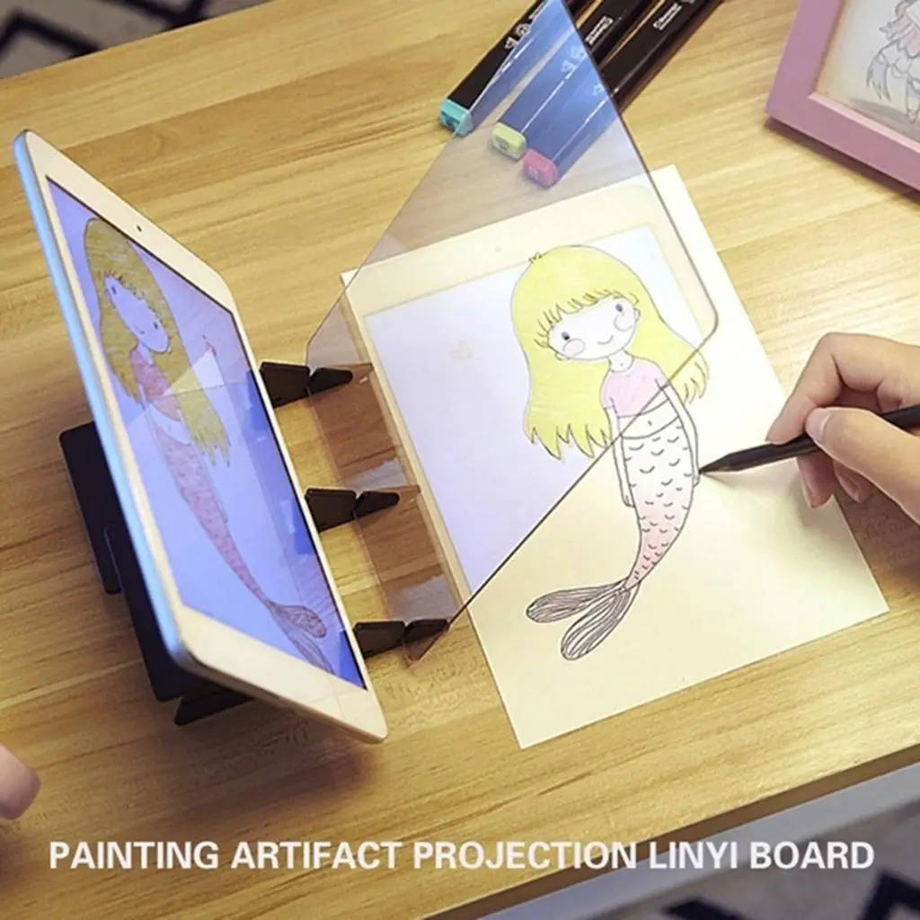 Optical Tracing Board Copy Pad Drawing Mirror Anime Craft Painting Drawing Sketching Tool Light Box Kid Child Tracing Board