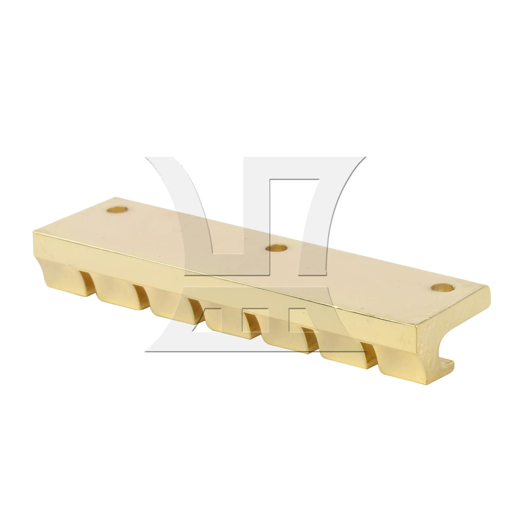 Yibuy Gold Fixed Hardtail Saddle Bridge for Six-String Electric Guitar Top Load Tailpiece Guitar Accessories