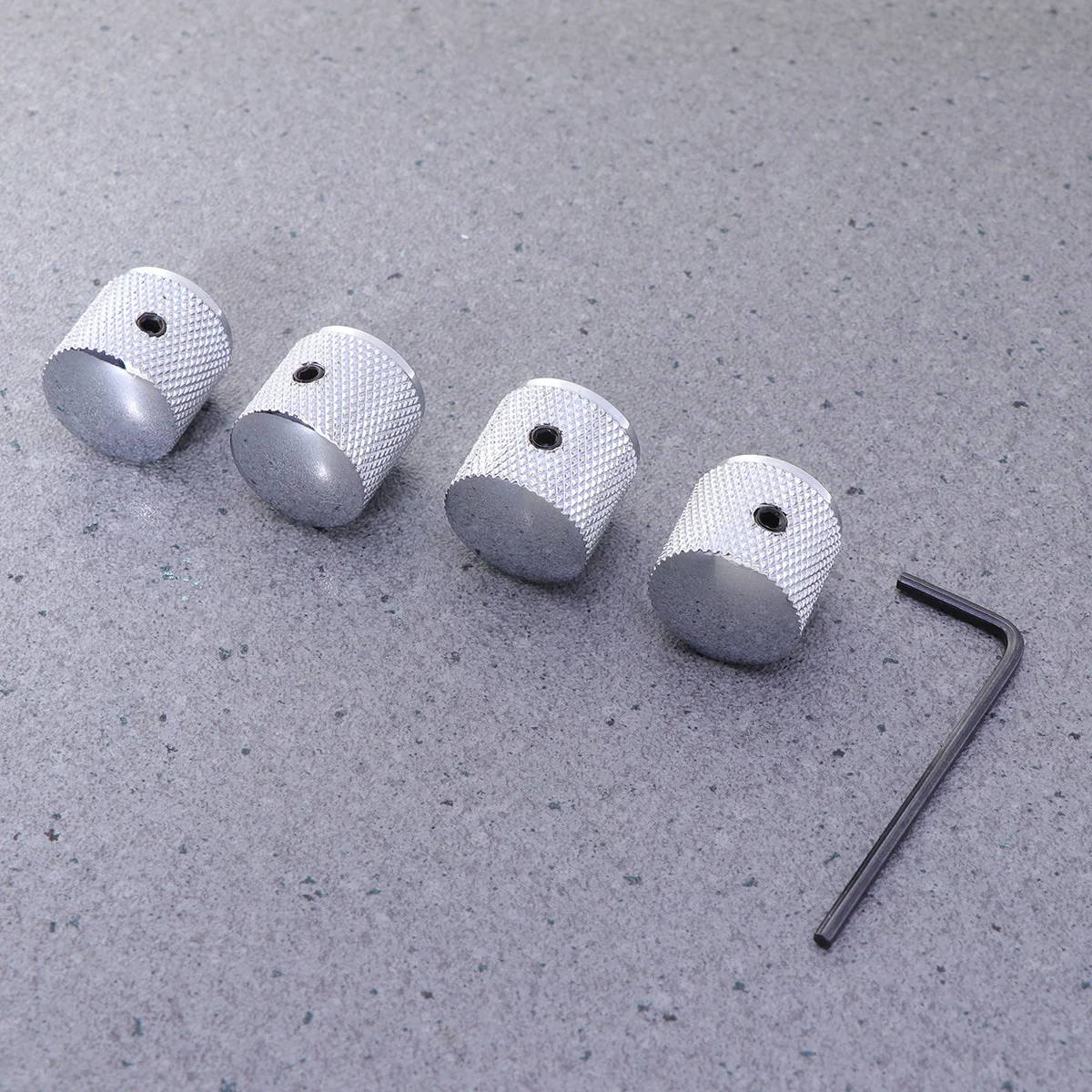 

5Pcs Professional Electric Guitar Volume Knob Metal Bass Timbre Control Durable Lightweight Compact Silver Tone Gift